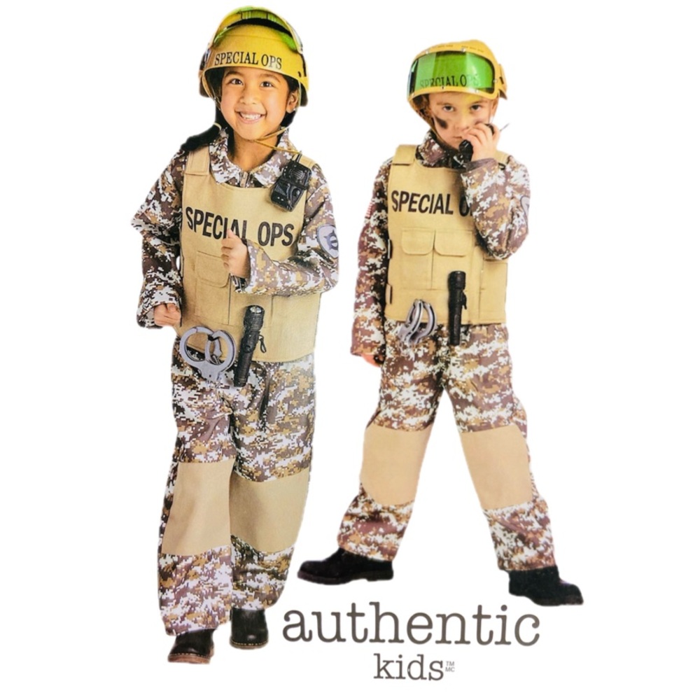 AUTHENTIC KIDS Military Special Ops Halloween Costume Kid’s Size Small (5/6)